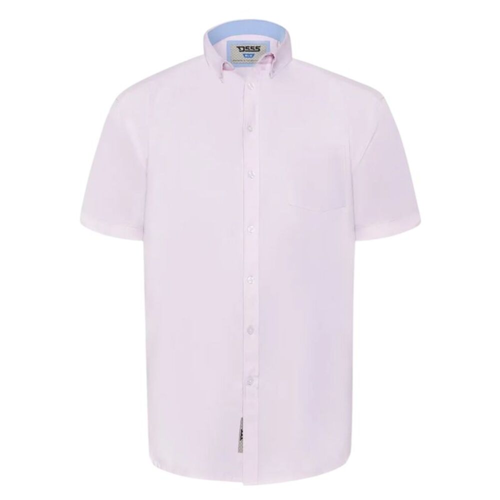 Duke Mens James D555 Tall Short-Sleeved Shirt / Pink